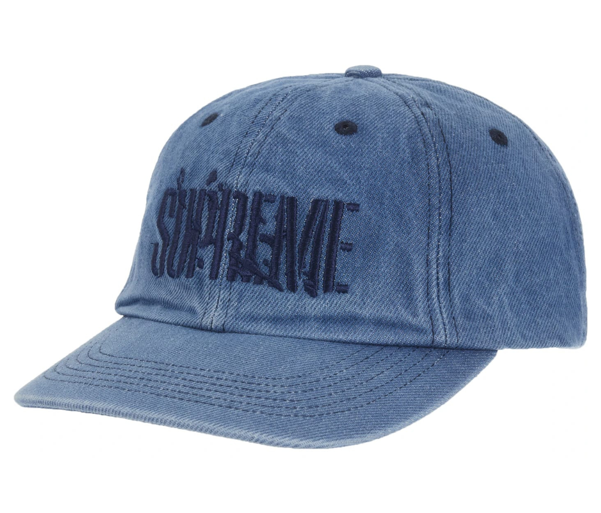 Supreme Splatter 6-Panel Blue Denim