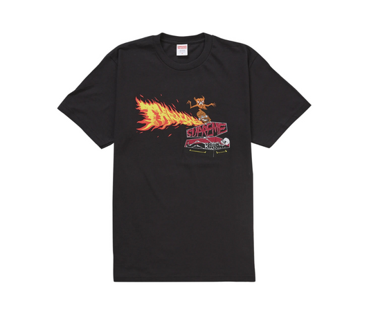 Supreme Thrasher Back Tail Tee Black