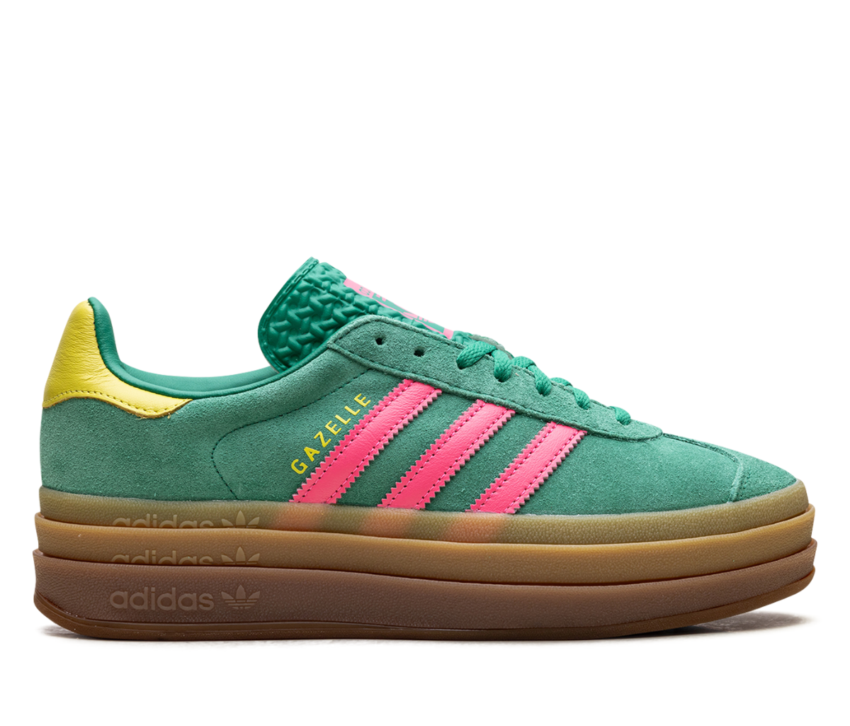 adidas Gazelle Bold Court Green Lucid Pink (Women's) 