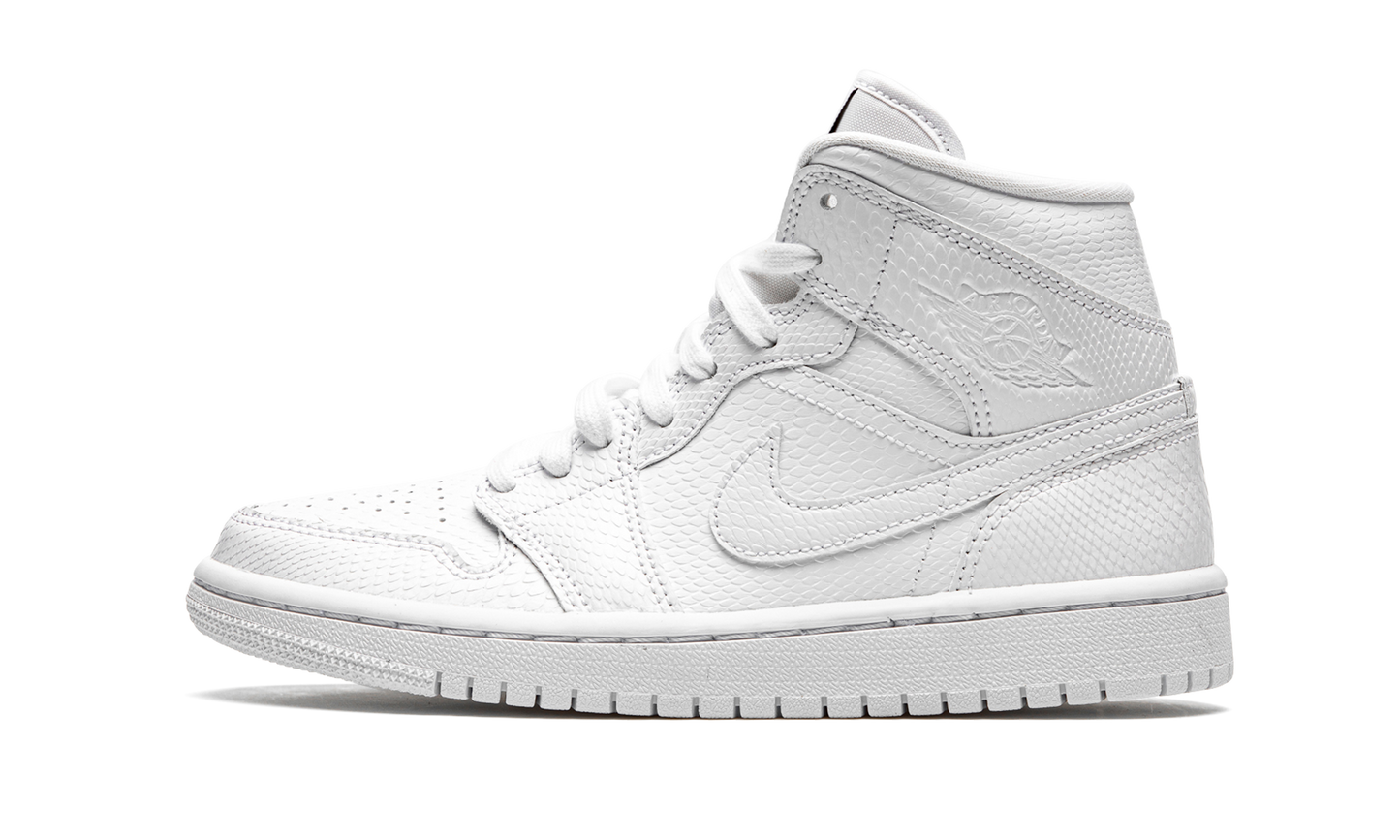 Jordan 1 Mid White Snakeskin (Women's)