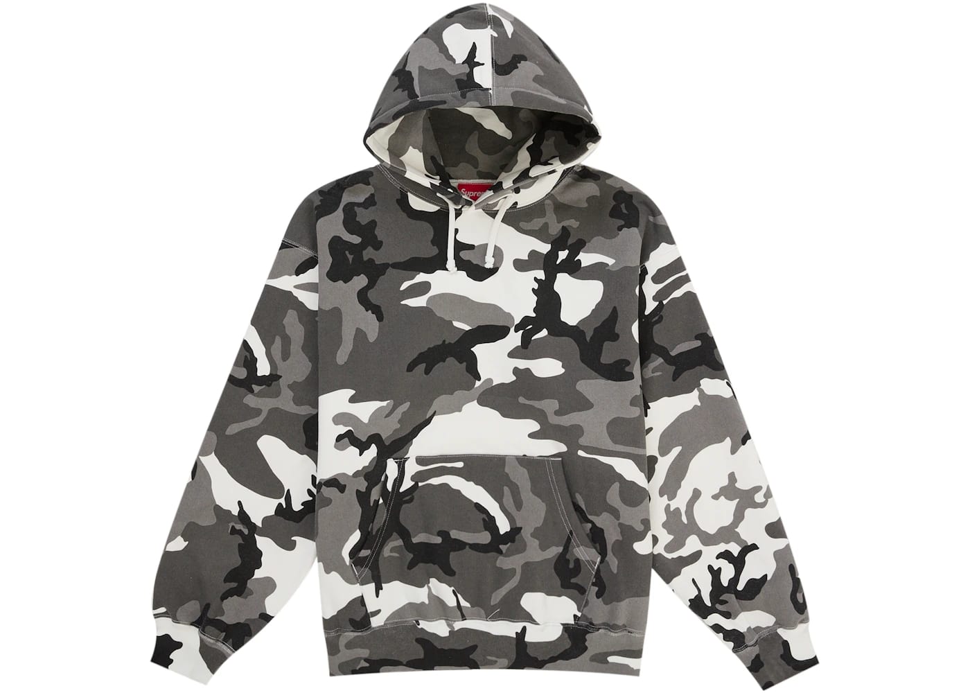 Supreme Satin Applique Hooded Sweatshirt (SS26) Snow Camo
