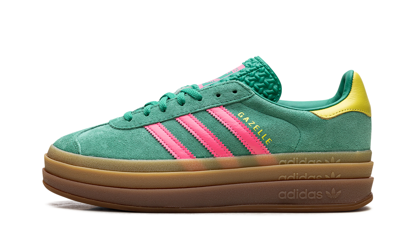 adidas Gazelle Bold Court Green Lucid Pink (Women's) 