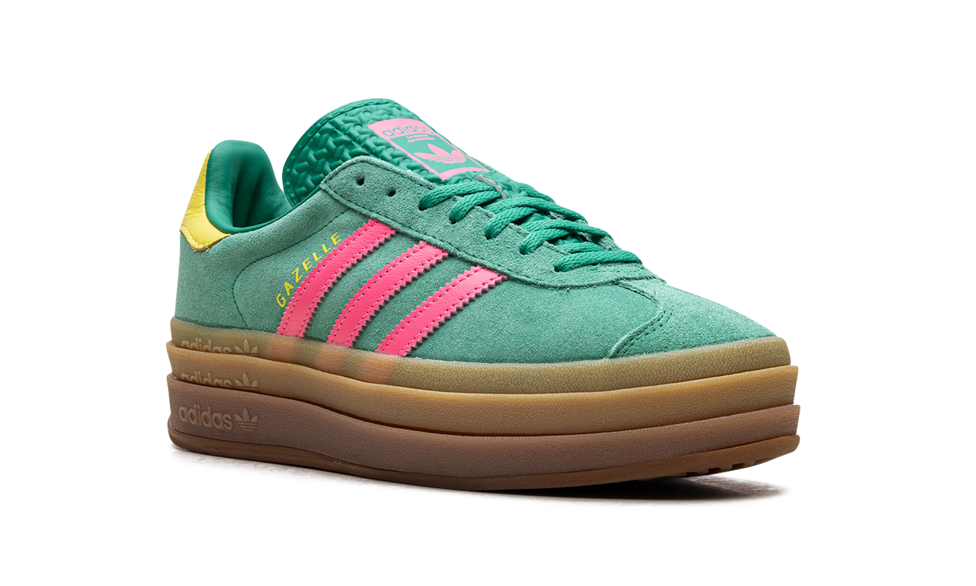 adidas Gazelle Bold Court Green Lucid Pink (Women's)