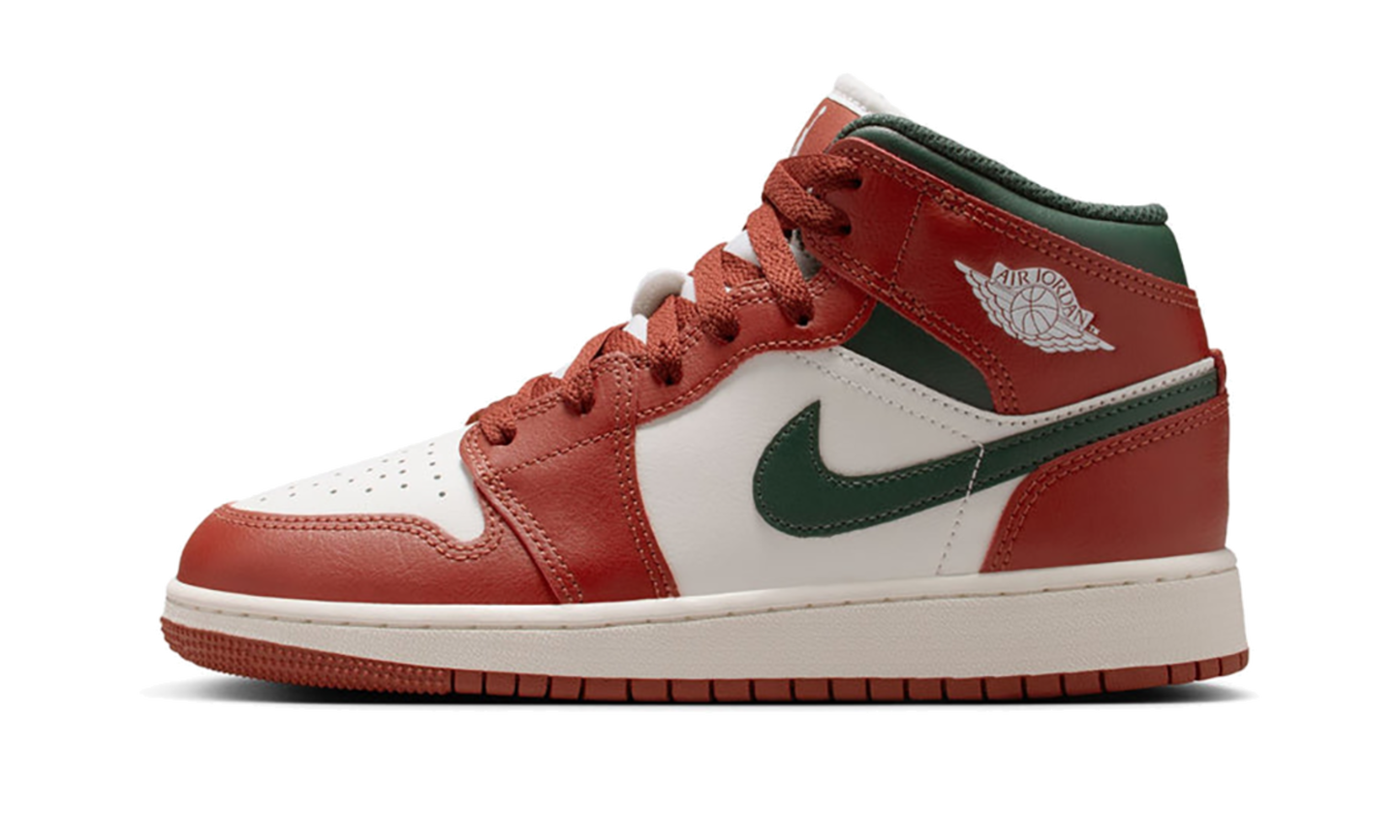 Jordan 1 Mid Redstone Midnight Green (GS) 