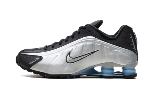 Nike Shox R4 Metallic Silver Black Psychic Blue