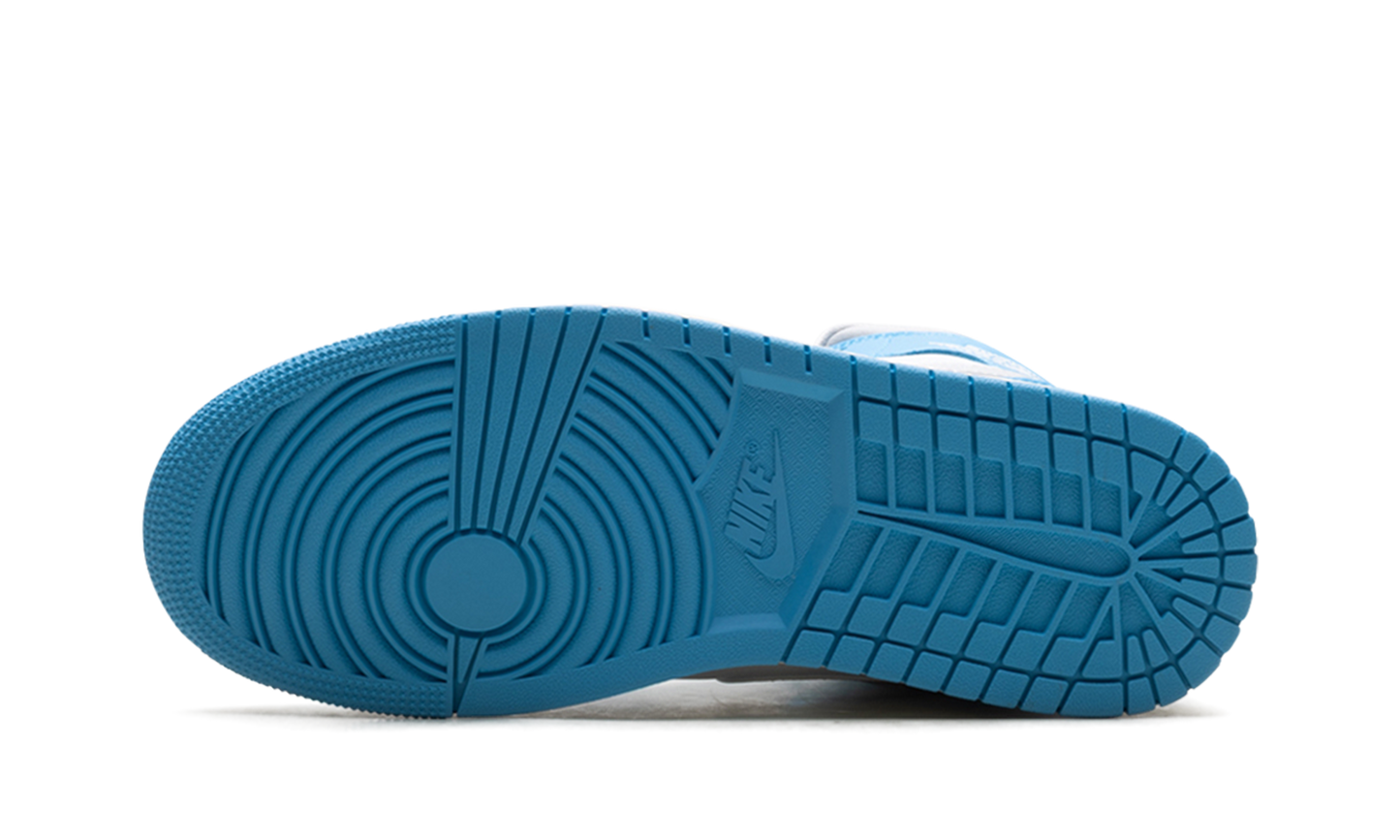 Jordan 1 Mid Dark Powder Blue White Sail Neutral Gray (Women's) 