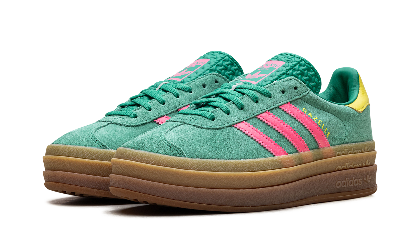 adidas Gazelle Bold Court Green Lucid Pink (Women's)