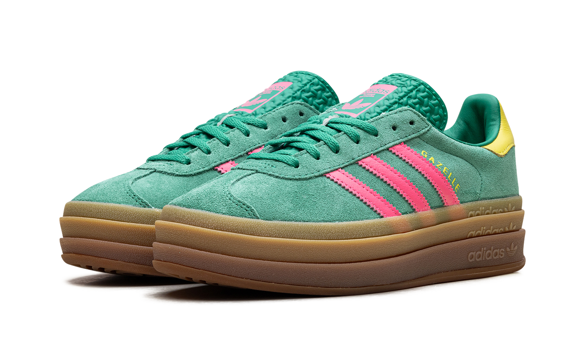 adidas Gazelle Bold Court Green Lucid Pink (Women's)