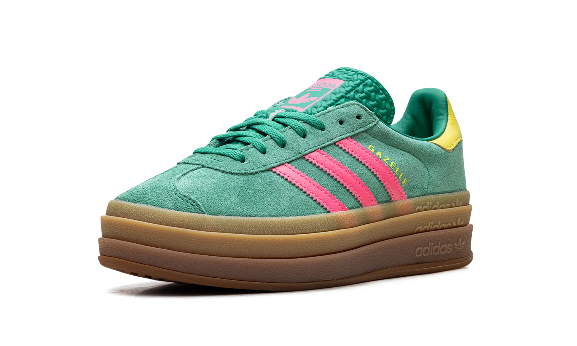 adidas Gazelle Bold Court Green Lucid Pink (Women's)
