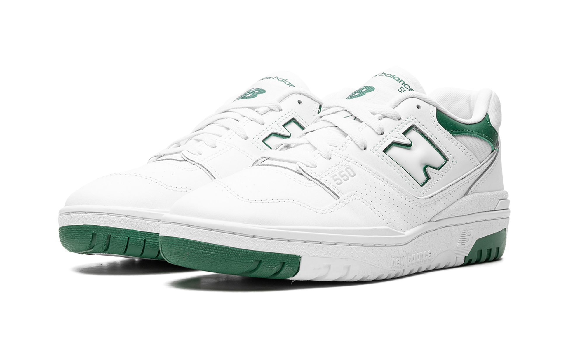 New Balance 550 White Classic Green