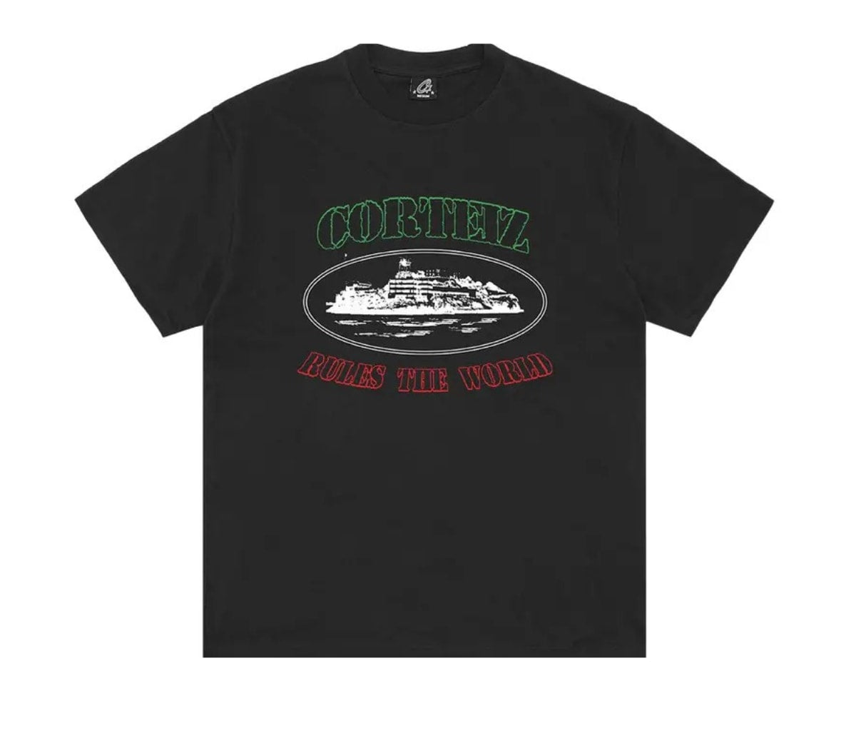 Corteiz Og Alcatraz Italia Tee Black