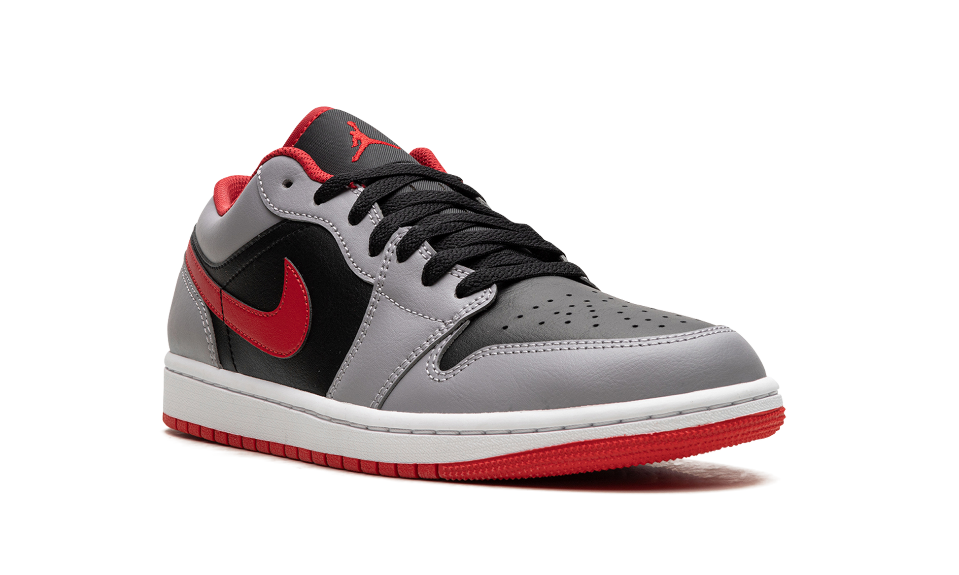 Jordan 1 Low Black Light Smoke Grey Gym Red