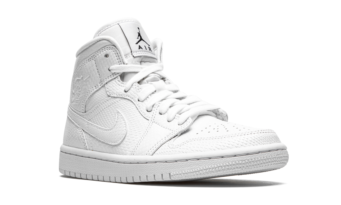 Jordan 1 Mid White Snakeskin (Women's)