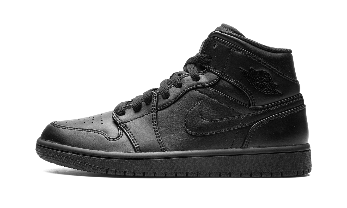 Jordan 1 Mid Triple Black 