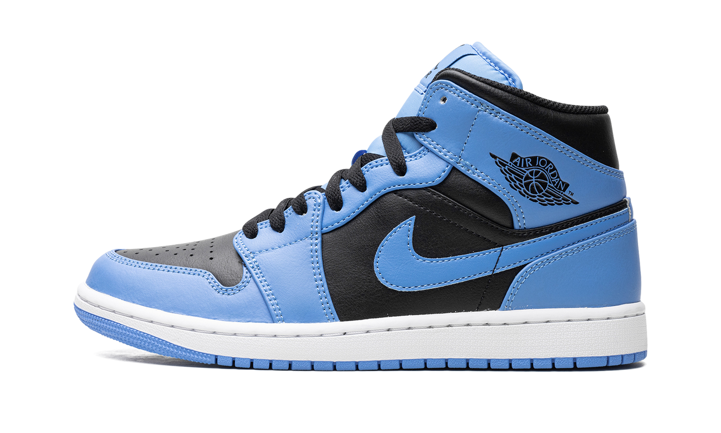 Jordan 1 Mid University Blue Black