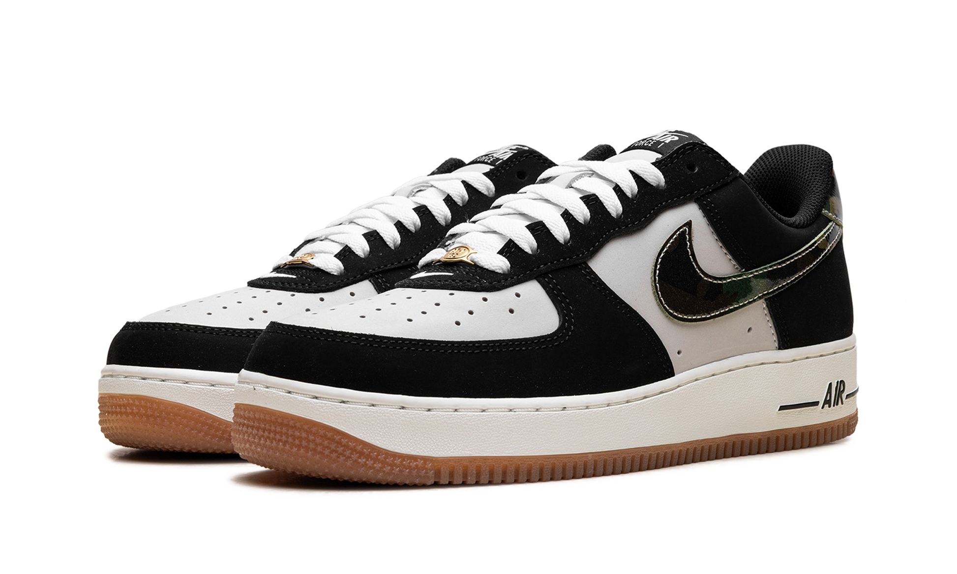 Nike Air Force 1 Low '07 LV8 Black Patent Camo Swoosh